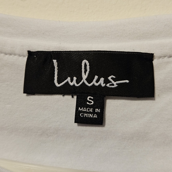 Lulus Womens Mini Dress White w/ Red Stripes Short Sleeve Crew Neck Size Small - Picture 10 of 12